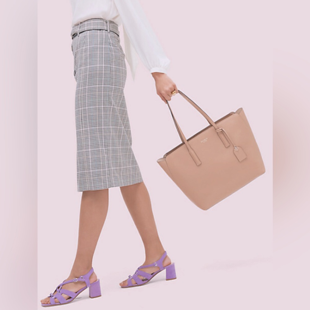 KATE SPADE ♠️ New York "Margaux" LIGHT PINK LEATHER TOTE BAG & WALLET SET🌟EUC🌟 - Picture 3 of 17